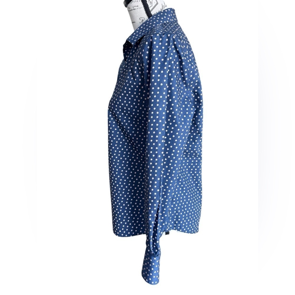 Land’s End No Iron Supima Cotton Blouse Women’s Size 10P - Picture 3 of 11